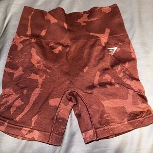 Women's Burgundy Patterned Shorts